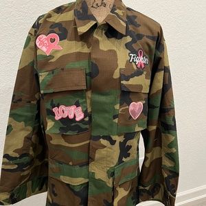 Breast Cancer Army Jacket